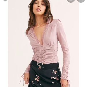 Free people say it with love button down top